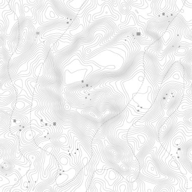 Seamless modeli. Topografik harita arka plan kopya sorunsuz doku alan ile. Topografya Haritası kontur arka plan, coğrafi kılavuz çizgi. Dağ hiking trail arazi üzerinde .