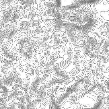 Seamless modeli. Topografik harita arka plan kopya sorunsuz doku alan ile. Topografya Haritası kontur arka plan, coğrafi kılavuz çizgi. Dağ hiking trail arazi üzerinde .