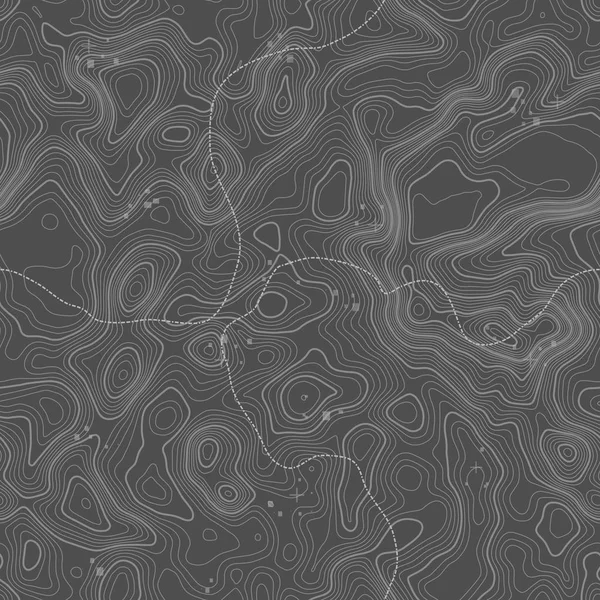 Seamless mönster. Topografisk karta bakgrund med utrymme för kopia smidig konsistens. Line topografi karta kontur bakgrund, geografiska rutnät. Mountain vandringsled över terräng . — Stock vektor