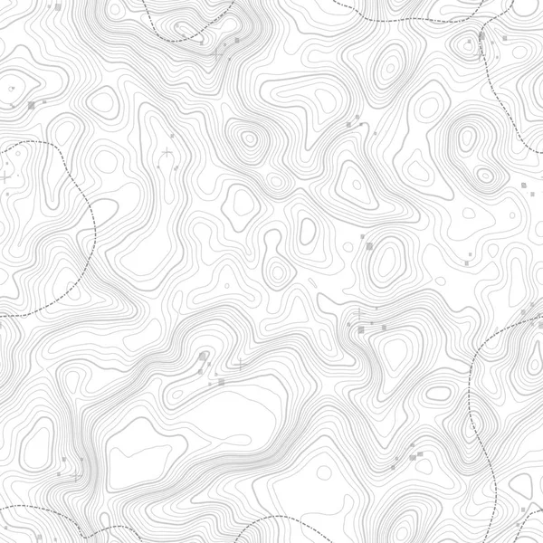 Nahtloses Muster. topographischer Kartenhintergrund mit Platz für eine nahtlose Textur. Linie Topographie Karte Kontur Hintergrund, geographisches Raster. Bergwanderweg über Gelände . — Stockvektor