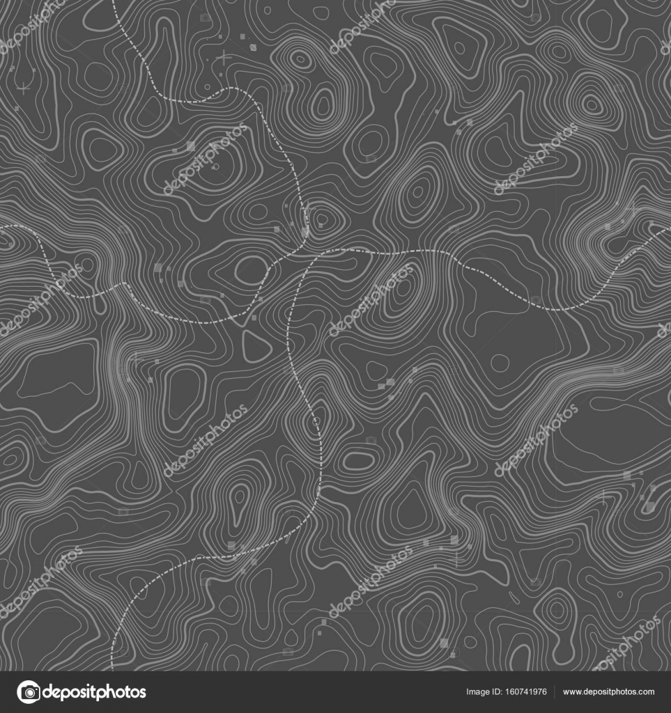 Seamless pattern. Topographic map background with space for copy ...