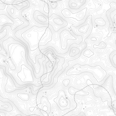 Seamless modeli. Topografik harita arka plan kopya sorunsuz doku alan ile. Topografya Haritası kontur arka plan, coğrafi kılavuz çizgi. Dağ hiking trail arazi üzerinde .