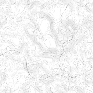 Seamless modeli. Topografik harita arka plan kopya sorunsuz doku alan ile. Topografya Haritası kontur arka plan, coğrafi kılavuz çizgi. Dağ hiking trail arazi üzerinde .