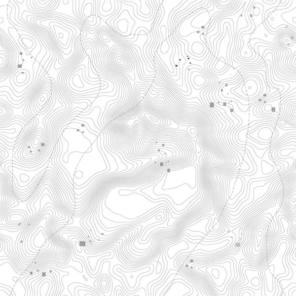 Nahtloses Muster. topographischer Kartenhintergrund mit Platz für eine nahtlose Textur. Linie Topographie Karte Kontur Hintergrund, geographisches Raster. Bergwanderweg über Gelände . — Stockvektor