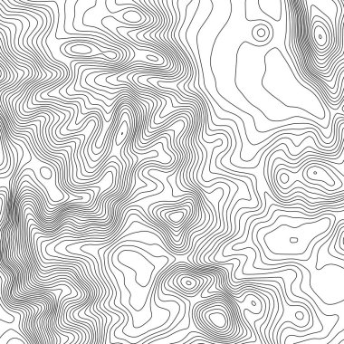 Topografik harita arka plan kopya için alan ile. Topografya Haritası kontur arka plan, coğrafi kılavuz tasarlamak vektör çizim satır. Soyut geometrik çizgiler .