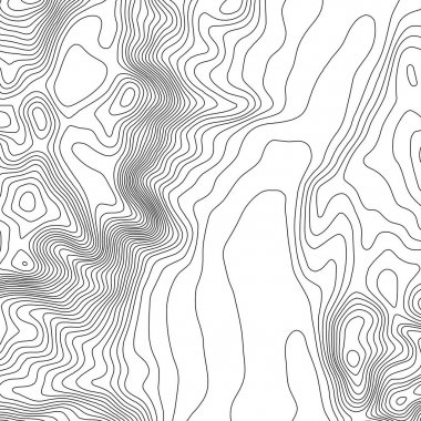 Topografik harita arka plan kopya için alan ile. Topografya Haritası kontur arka plan, coğrafi kılavuz tasarlamak vektör çizim satır. Soyut geometrik çizgiler .