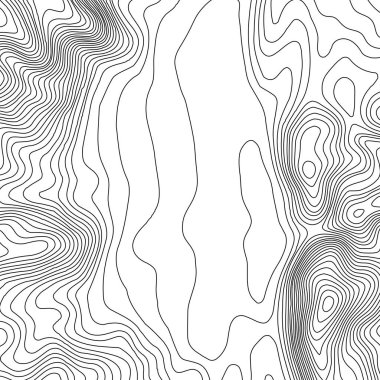 Topografik harita arka plan kopya için alan ile. Topografya Haritası kontur arka plan, coğrafi kılavuz tasarlamak vektör çizim satır. Soyut geometrik çizgiler .