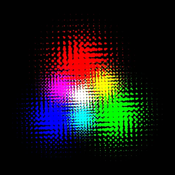 RGB- en CMYK-halftone vector illustratie kleur — Stockvector
