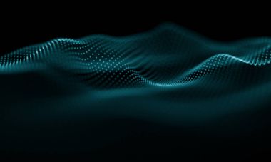 Geometrik mavi arka plan. Fütüristik teknoloji tarzı. Neon işareti. Fütüristik teknoloji Hud öğesi. Zarif arka plan. Büyük veri görselleştirme .