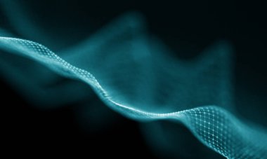 Geometrik mavi arka plan. Fütüristik teknoloji tarzı. Neon işareti. Fütüristik teknoloji Hud öğesi. Zarif arka plan. Büyük veri görselleştirme .