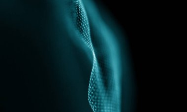 Geometrik mavi arka plan. Fütüristik teknoloji tarzı. Neon işareti. Fütüristik teknoloji Hud öğesi. Zarif arka plan. Büyük veri görselleştirme .