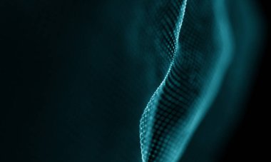 Geometrik mavi arka plan. Fütüristik teknoloji tarzı. Neon işareti. Fütüristik teknoloji Hud öğesi. Zarif arka plan. Büyük veri görselleştirme .