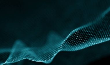 Geometrik mavi arka plan. Fütüristik teknoloji tarzı. Neon işareti. Fütüristik teknoloji Hud öğesi. Zarif arka plan. Büyük veri görselleştirme .