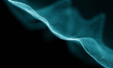 Geometrik mavi arka plan. Fütüristik teknoloji tarzı. Neon işareti. Fütüristik teknoloji Hud öğesi. Zarif arka plan. Büyük veri görselleştirme .