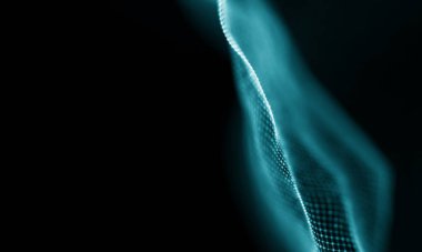 Geometrik mavi arka plan. Fütüristik teknoloji tarzı. Neon işareti. Fütüristik teknoloji Hud öğesi. Zarif arka plan. Büyük veri görselleştirme .