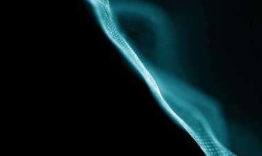 Geometrik mavi arka plan. Fütüristik teknoloji tarzı. Neon işareti. Fütüristik teknoloji Hud öğesi. Zarif arka plan. Büyük veri görselleştirme .