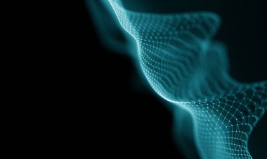 Geometrik mavi arka plan. Fütüristik teknoloji tarzı. Neon işareti. Fütüristik teknoloji Hud öğesi. Zarif arka plan. Büyük veri görselleştirme .