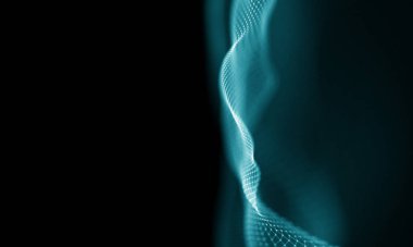 Geometrik mavi arka plan. Fütüristik teknoloji tarzı. Neon işareti. Fütüristik teknoloji Hud öğesi. Zarif arka plan. Büyük veri görselleştirme .