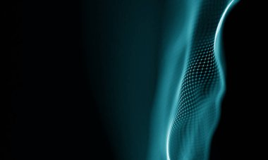 Geometrik mavi arka plan. Fütüristik teknoloji tarzı. Neon işareti. Fütüristik teknoloji Hud öğesi. Zarif arka plan. Büyük veri görselleştirme .