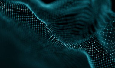 Geometrik mavi arka plan. Fütüristik teknoloji tarzı. Neon işareti. Fütüristik teknoloji Hud öğesi. Zarif arka plan. Büyük veri görselleştirme .