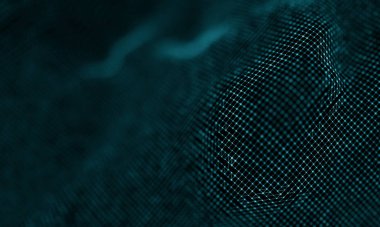 Geometrik mavi arka plan. Fütüristik teknoloji tarzı. Neon işareti. Fütüristik teknoloji Hud öğesi. Zarif arka plan. Büyük veri görselleştirme .