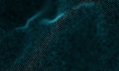 Geometrik mavi arka plan. Fütüristik teknoloji tarzı. Neon işareti. Fütüristik teknoloji Hud öğesi. Zarif arka plan. Büyük veri görselleştirme .