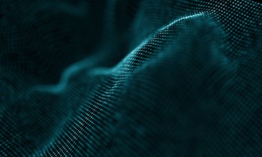 Geometrik mavi arka plan. Fütüristik teknoloji tarzı. Neon işareti. Fütüristik teknoloji Hud öğesi. Zarif arka plan. Büyük veri görselleştirme .