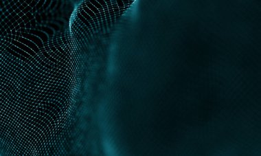 Geometrik mavi arka plan. Fütüristik teknoloji tarzı. Neon işareti. Fütüristik teknoloji Hud öğesi. Zarif arka plan. Büyük veri görselleştirme .