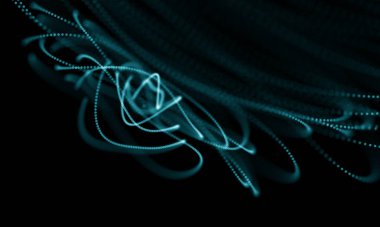 Geometrik mavi arka plan. Fütüristik teknoloji tarzı. Neon işareti. Fütüristik teknoloji Hud öğesi. Zarif arka plan. Büyük veri görselleştirme .