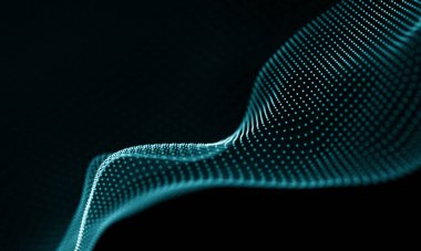 Geometrik mavi arka plan. Fütüristik teknoloji tarzı. Neon işareti. Fütüristik teknoloji Hud öğesi. Zarif arka plan. Büyük veri görselleştirme .