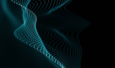 Geometrik mavi arka plan. Fütüristik teknoloji tarzı. Neon işareti. Fütüristik teknoloji Hud öğesi. Zarif arka plan. Büyük veri görselleştirme .