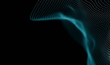 Geometrik mavi arka plan. Fütüristik teknoloji tarzı. Neon işareti. Fütüristik teknoloji Hud öğesi. Zarif arka plan. Büyük veri görselleştirme .