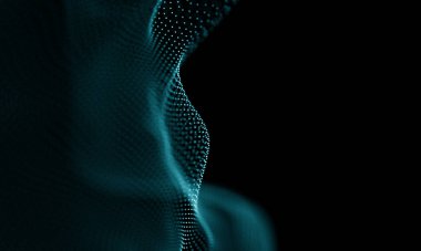 Geometrik mavi arka plan. Fütüristik teknoloji tarzı. Neon işareti. Fütüristik teknoloji Hud öğesi. Zarif arka plan. Büyük veri görselleştirme .