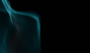 Geometrik mavi arka plan. Fütüristik teknoloji tarzı. Neon işareti. Fütüristik teknoloji Hud öğesi. Zarif arka plan. Büyük veri görselleştirme .