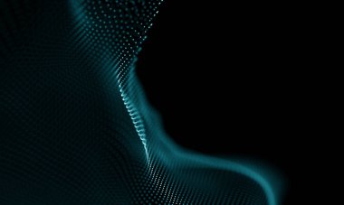 Geometrik mavi arka plan. Fütüristik teknoloji tarzı. Neon işareti. Fütüristik teknoloji Hud öğesi. Zarif arka plan. Büyük veri görselleştirme .