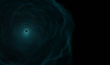 Geometrik mavi arka plan. Fütüristik teknoloji tarzı. Neon işareti. Fütüristik teknoloji Hud öğesi. Zarif arka plan. Büyük veri görselleştirme .