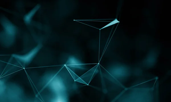Abstract Blue Geometrical Background . Futuristic technology style. Neon Sign . Futuristic Technology HUD Element . Elegant Abstract background . Big data visualization . — Stock Photo, Image