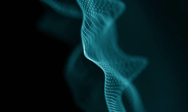 抽象的なブルーの幾何学的な背景。未来的な技術スタイル。ネオンサイン。未来技術 Hud 要素。エレガントな抽象的な背景。大きなデータの可視化 . — ストック写真
