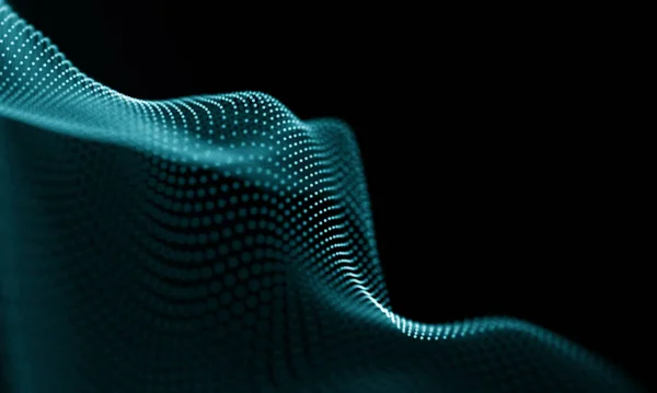 추상 블루 기하학적 배경입니다. 미래 기술 스타일입니다. 네온 간판입니다. 미래 기술 Hud 요소입니다. 우아한 추상적인 배경입니다. 큰 데이터 시각화 . — 스톡 사진