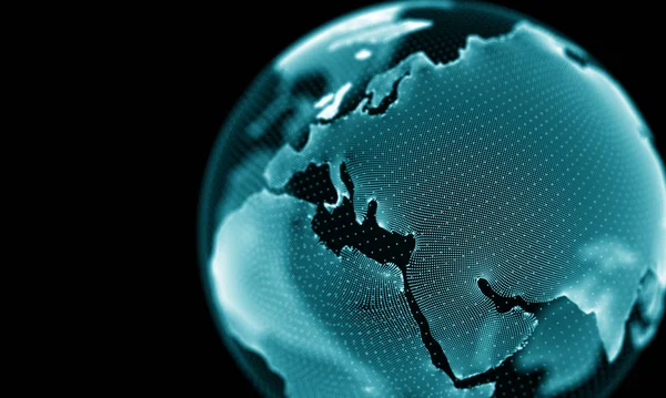 Geometrik mavi arka plan. Fütüristik teknoloji tarzı. Neon işareti. Fütüristik teknoloji Hud öğesi. Zarif arka plan. Büyük veri görselleştirme .