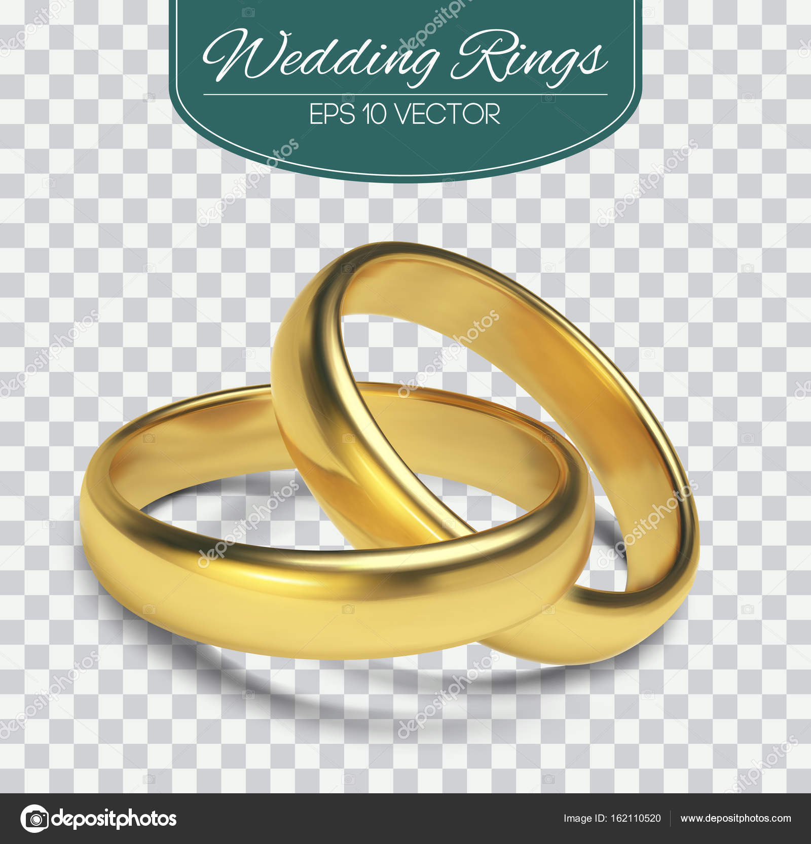 Gold vector wedding rings isolated on trasparent background. Vector  illustration. Marriage invitation elements. Stock Vector Image by  ©DamienGeso #162110520