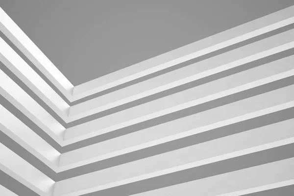 Abstrakcyjne tło architektury. Pusty Biały Futurystyczny Pokój. Ilustracja renderowania 3d — Zdjęcie stockowe