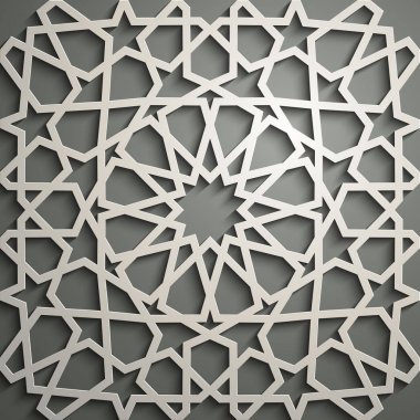 İslam süsleme vektör, Farsça motiff. 3D Ramazan İslam yuvarlak kalıp elemanları. Geometrik dairesel süs Arapça simge vektör .