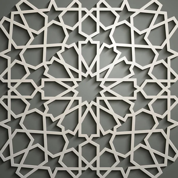 Ornement islamique vecteur, motiff persan. Ramadan 3d éléments de motif rond islamique. Géométrique circulaire ornementale arabe symbole vecteur  . — Image vectorielle