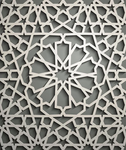 Islam ornamen vektor, persian motiff. Elemen pola bulat ramadan 3d islam. Geometrik circular ornamental arabic simbol vektor  . - Stok Vektor