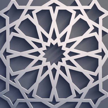 Mor arka plan. İslam süsleme vektör, Farsça motiff. 3D Ramazan İslam yuvarlak kalıp elemanları. Geometrik dairesel süs Arapça simge vektör .