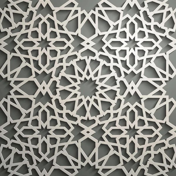 Ornement islamique vecteur, motiff persan. Ramadan 3d éléments de motif rond islamique. Géométrique circulaire ornementale arabe symbole vecteur  . — Image vectorielle