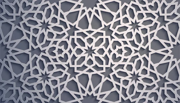 Lila Hintergrund. islamischer Ornamentvektor, persisches Motiv. 3D Ramadan islamische runde Musterelemente. geometrischer kreisförmiger ornamentaler arabischer Symbolvektor . — Stockvektor