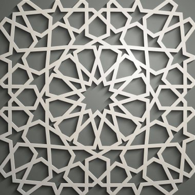 İslam süsleme vektör, Farsça motiff. 3D Ramazan İslam yuvarlak kalıp elemanları. Geometrik dairesel süs Arapça simge vektör .