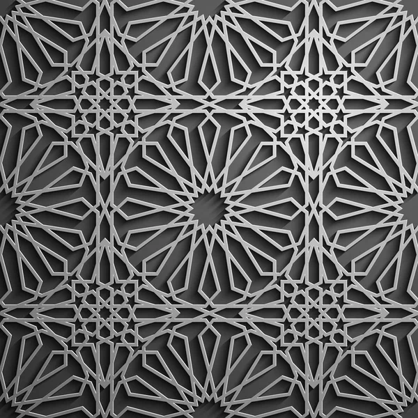 İslam süsleme vektör, Farsça motiff. 3D Ramazan İslam yuvarlak kalıp elemanları. Geometrik dairesel süs Arapça simge vektör .
